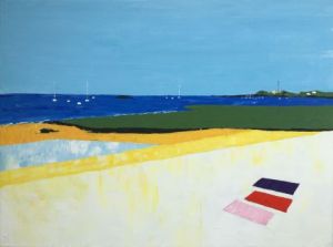 Voir le détail de cette oeuvre: la plage du Roaliguen, 3 serviettes